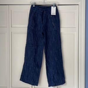 Athleta Cabo Linen Wide Leg Pant